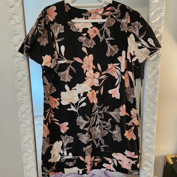 Nicole Miller Linnen Floral Dress Size XL - Picture 6 of 14